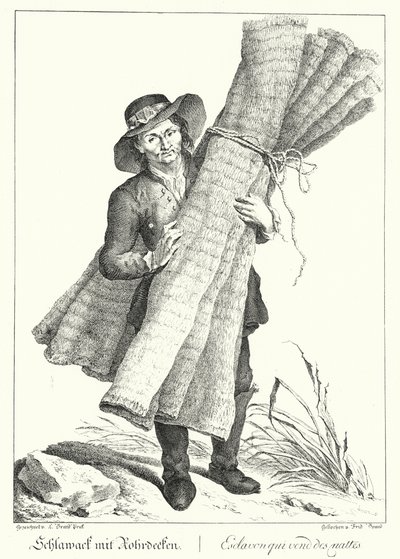 Paspas satıcısı (gravür) by Johann Christian (after) Brand