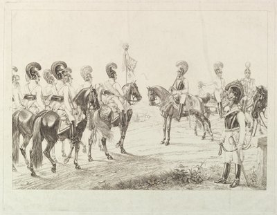 Avusturyalı Cuirassiers, 19. yüzyılın başlarında. by Johann Christian Erhard