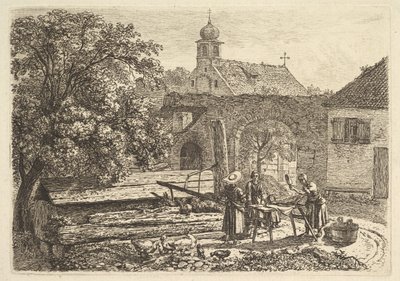 Artezyen Kuyusunda Çamaşırcı, 1817. by Johann Christian Erhard