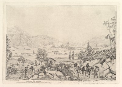 Kırsal Peyzaj, Radstadt am Tauren, 19. yüzyılın başlarında. by Johann Christian Erhard