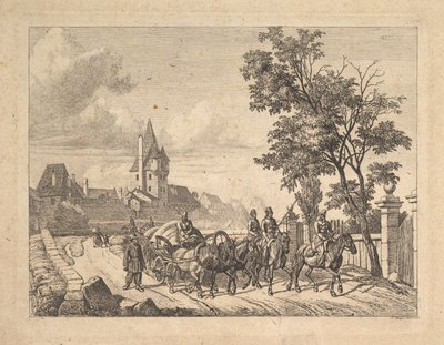 Bagaj Vagonuna Refakat Eden Kazaklar, 1816. by Johann Christian Erhard