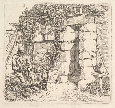 Yaşlı Adam ve Pomeranya Köpeği, 1817. by Johann Christian Erhard