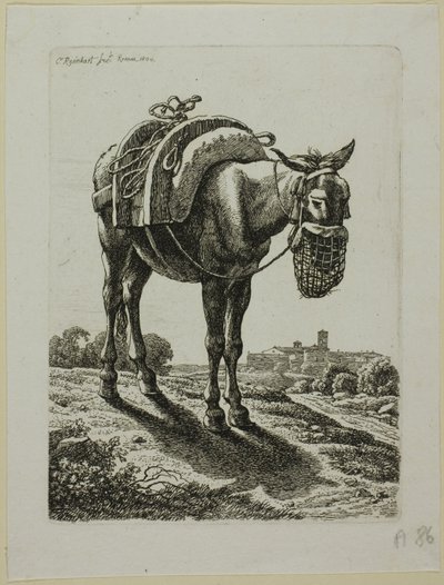 Besleme Katır - Ön, Hırsızların İkinci Ardılışından by Johann Christian Reinhart