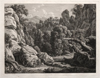 Kahramanca Manzara: Mesih'in Baştan Çıkartıldığı Manzara by Johann Christian Reinhart