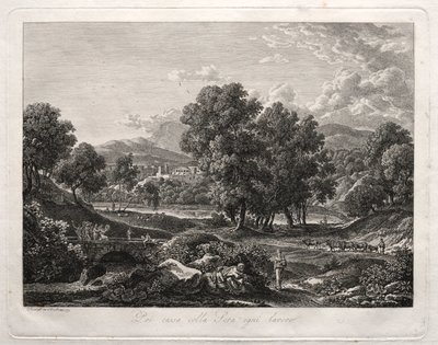 Kahramanca Manzara: Çobanların Köprüde Dansı, 1792. by Johann Christian Reinhart