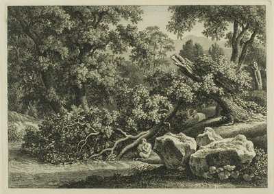 Pan Flüt Çalan Manzara by Johann Christian Reinhart