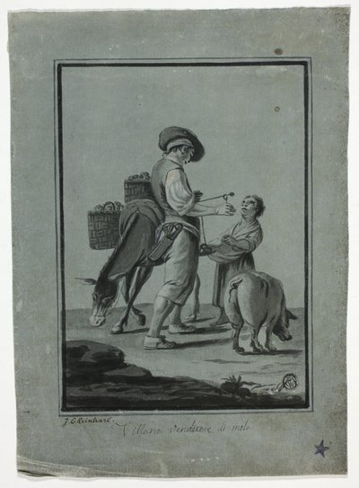 Köylü Elma Satıcısı by Johann Christian Reinhart