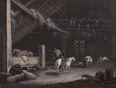 Beyaz at: ahır iç by Johann Christoph Dietzsch