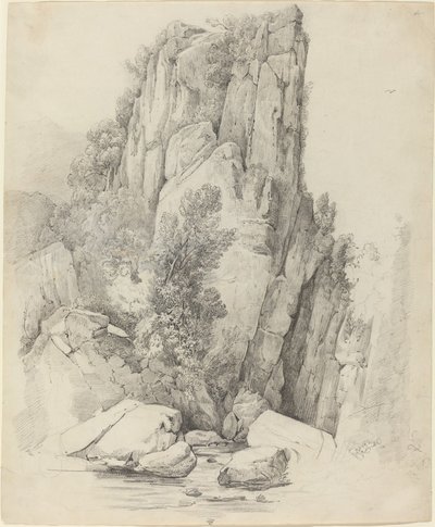 Bir Derenin Üzerindeki Kayalıklar by Johann Christoph Erhard