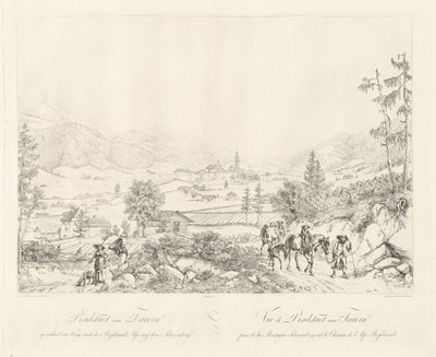 Tauern yakınlarındaki Radstadt by Johann Christoph Erhard and Johann Adam Klein after Carl Ludwig Friedrich Viehbeck