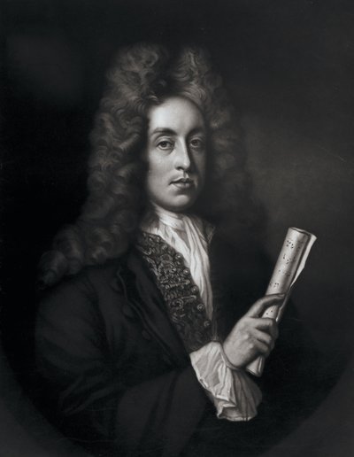 George J. Zobel tarafından oyulmuş Henry Purcell portresi by Johann Closterman