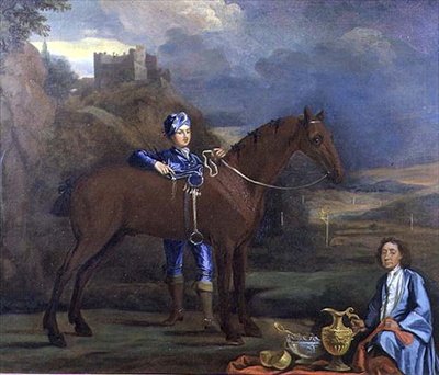 Bir Yarış Atı ve Jokey Portresi, 1690 dolayları (tuval üzerine yağlı boya) by Johann Closterman