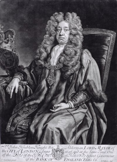 Sir John Houblon (1632-1711), R. Williams tarafından oyulmuş by Johann Closterman