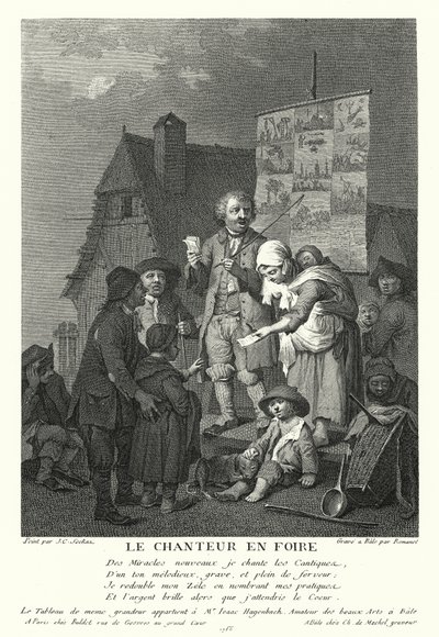 Fuardaki Şarkıcı (gravür) by Johann Conrad Seekatz