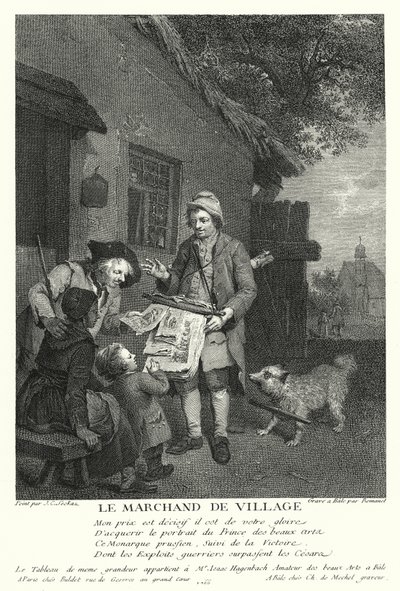 Köy Tüccarı (gravür) by Johann Conrad Seekatz