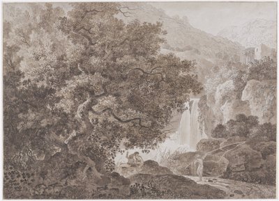 Ormanlık dağ manzarası (Tivoli) by Johann Conrad Steiner