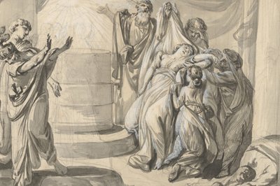 Antik Bir Kurban Sahnesi, verso: Sketch of a Group of People, 1779 . by Johann Eleazar Schenau