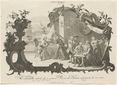 Das Brettspiel (Bayanlar ve Baylar, Masa Oyunları Oynayan) by Johann Esaias Nilson