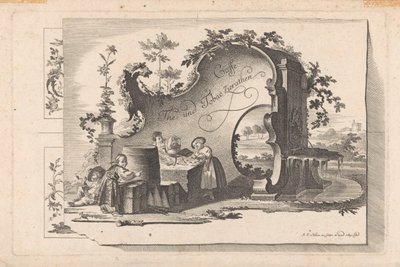 Kahve ve theehuis Cafe The and Tobacco Selection (nesne üzerinde dizi başlığı) by Johann Esaias Nilson
