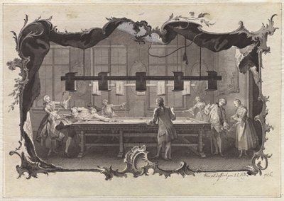 Bilardo Oynayan Bayanlar ve Baylar by Johann Esaias Nilson