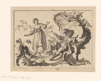 Rokoko süsüne oturmuş pipo içen ve içki içen adam Rokoko süsü üzerinde sigara içenler (dizi başlığı) by Johann Esaias Nilson