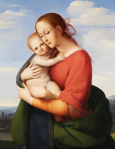 madonna ve çocuk by Johann Evangelist Scheffer von Leonhardshoff