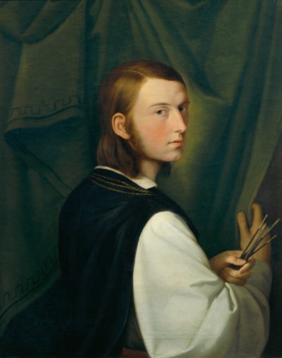kendi kendine portre by Johann Evangelist Scheffer von Leonhardshoff