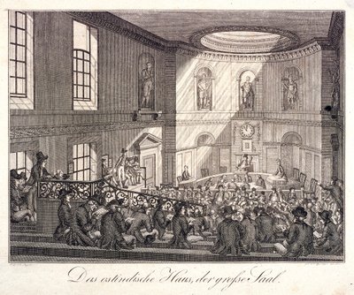 Doğu Hindistan Evi, Londra, 1808 by Johann Friedrich Boettger