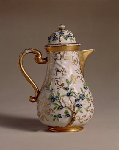 Uygulanan rölyef süslemeli cezve, Meissen, c.1710 porselen by Johann Friedrich Bottger
