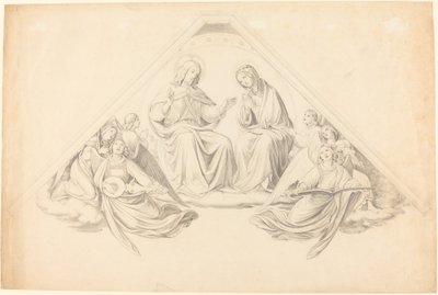 Müzik Yapan Meleklerle İsa ve Bakire by Johann Friedrich Overbeck