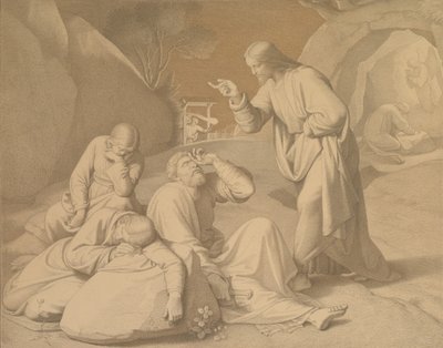 Getsemani Bahçesinde İsa, 1848. by Johann Friedrich Overbeck