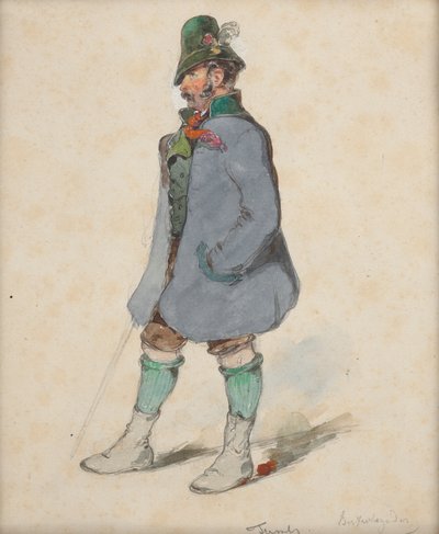Berchtesgadner kostümlü çiftçi by Johann Friedrich Treml