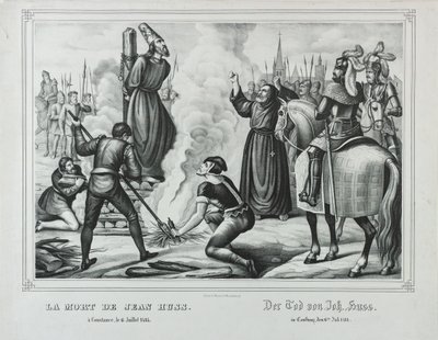 Jan Hus'un Konstanz'daki Ölümü, 19. Yüzyılın Ortası.. by Johann Friedrich Wentzel