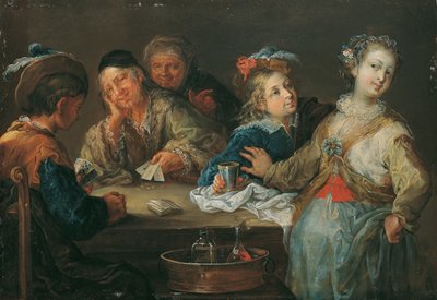 kart oyuncusu (as kozdur) by Johann Georg Platzer