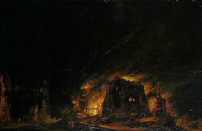 Ateş, c.1760 (tahta üzerine yağ) by Johann Georg Trautmann