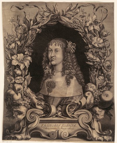 Brandenburg-Bayreuth Uçbağı Erdmuthe Sophia'nın Portresi by Johann Georg Waldreich