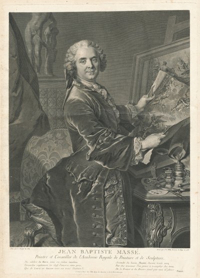 Jean Baptiste Kitlesi by Johann Georg Wille after Louis Tocqué