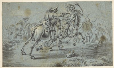 Türklerle binicilik sahnesi? by Johann Georg von Bemmel