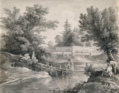 İngiliz Bahçesi'ndeki Hirschanger'de by Johann Georg von Dillis