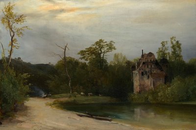 Sabahın erken saatlerinde park alanı by Johann Georg von Dillis