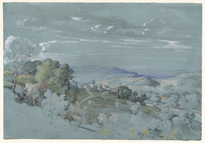Perugia yakınlarındaki Umbria Tepeleri by Johann Georg von Dillis