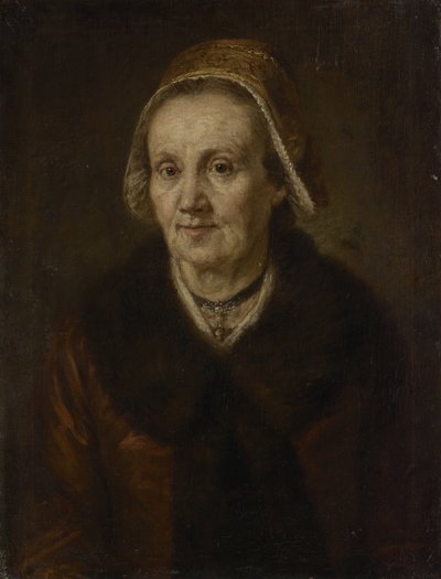 Bir başlık ile yaşlı kadın by Johann Georg von Edlinger