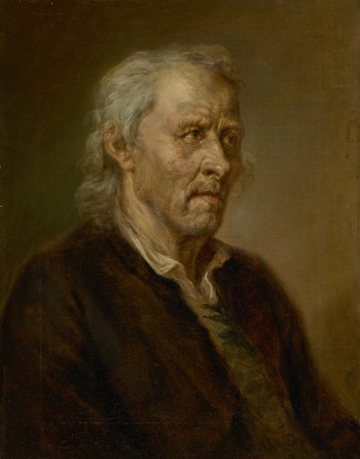 Beyaz saçlı yaşlı bir adamın portresi by Johann Georg von Edlinger