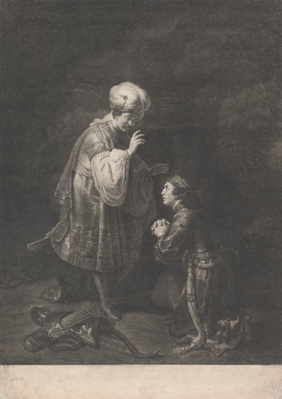 Abşalom'un Babası Kral Davut'a Boyun Eğmesi by Johann Gottfried Haid