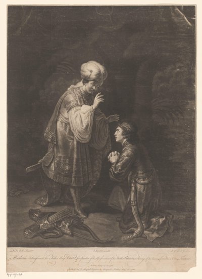 David ve Absalom'un Uzlaşması by Johann Gottfried Haid