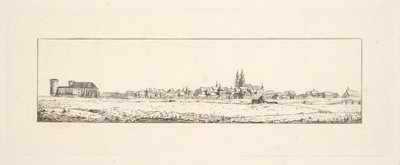 Kilise ve Yüksek Gabled Evleri ile Eski Bir Kentin Görünümü.n.d. by Johann Gottfried Schadow