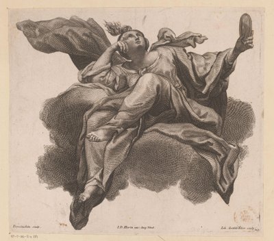 Prudentia elinde ayna ile by Johann Gottfried Thelott