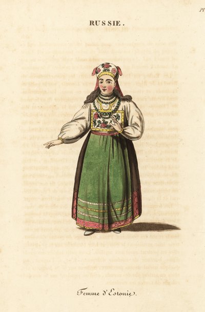 Estonyalı evli kadın by Johann Gottlieb Georgi