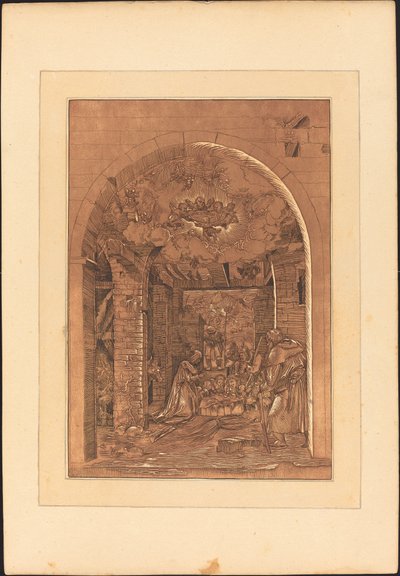 Çobanların hayranlığı by Johann Gottlieb Prestel after a 16th Century German Artist