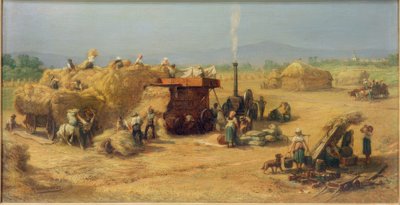 Praunheim yakınlarında hasat by Johann Heinrich Hasselhorst